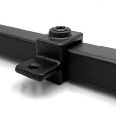 Buiskoppeling Oogdeel scharnierstuk - zwart - vierkant - 25 mm